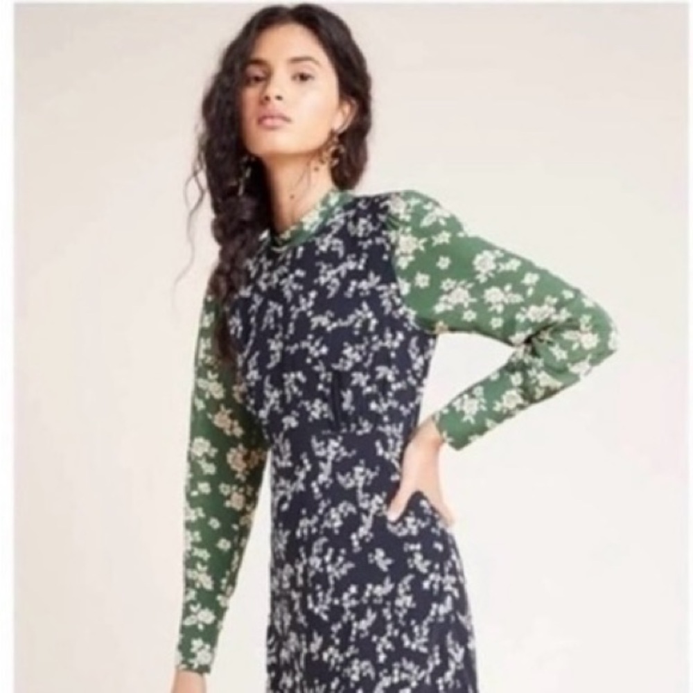 Anthropologie Kachel Luisa Long Sleeve Dress